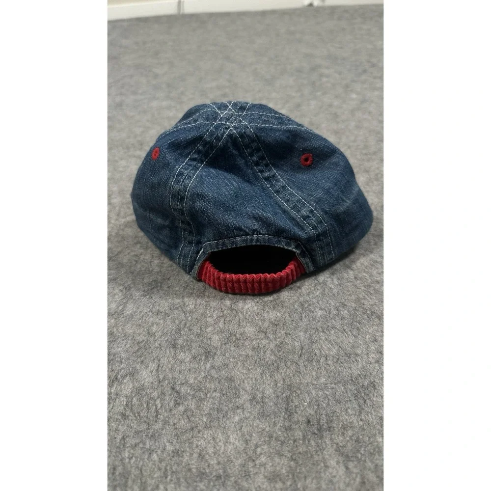 TOMMY HILFIGER Blue/Red Denim Cap For Infant/Toddler  Adjustable Hat